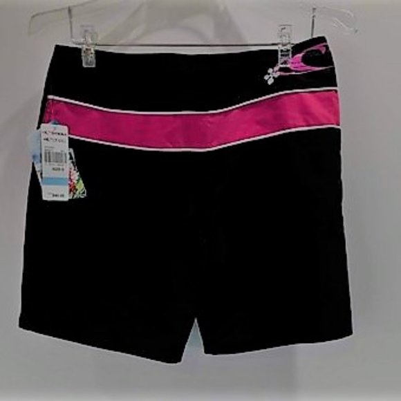 JUST ONE LEFT--NWT O'Neill Board Shorts Black Stripe: Jrs Size 5 - Picture 4 of 11